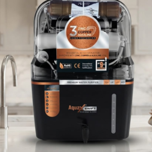 Aquaroyalguard Swift Black RO Water Purifier | RO + UV + UF + TDS Controller + Copper Technology