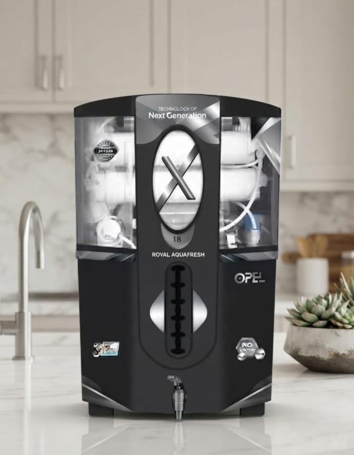 Aquaroyalguard Opel Black 18 Litre RO Water Purifier | RO + UV + UF + TDS Controller + Copper Technology